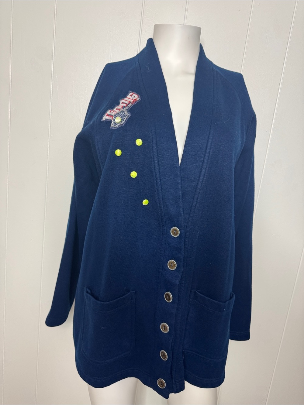Vintage golf theme sweatshirt cardigan L